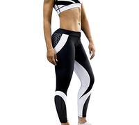JokeLomple Leggings 3D Hosen Sport Frauen Yoga-Druck beschnittene Trainingshosen für EIN dünnes Training Schwarze Hose Damen Elegant Stretch Schwarz Weiße Hose Gemustert Damen