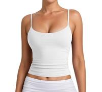 JokeLomple Tank Top Damen Spaghetti Trägertop Herz-Ausschnitt Solid Silm Fit T-Shirt Elegant Trägerloses Top Sommer Cami Blusen Tops Oberteile Sommer Sexy Coquette Solid Silm Fit T-Shirt #1