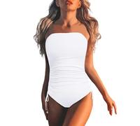 JokeLomple Trägerloser Badeanzug für Damen, Bandeau-Badeanzug, Bademode#1