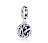 Jokmeo 925 Sterlingsilber Damen Charm Anhängerperlen, kompatibel mit Pandora sowie europäischen Armbändern und Halsketten. Passend für Frauen und Mädchen.
