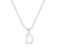 Jokmeo 925 Sterlingsilber Damen Halskette mit Buchstaben A-Z Anhänger, feines Design, ideal für den täglichen Gebrauch.L245