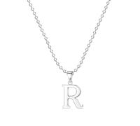 Jokmeo 925 Sterlingsilber Damen Halskette mit Buchstaben A-Z Anhänger, feines Design, ideal für den täglichen Gebrauch.L245