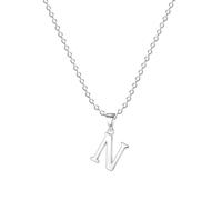 Jokmeo 925 Sterlingsilber Damen Halskette mit Buchstaben A-Z Anhänger, feines Design, ideal für den täglichen Gebrauch.L245