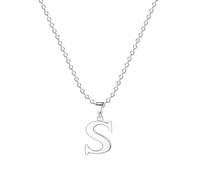 Jokmeo 925 Sterlingsilber Damen Halskette mit Buchstaben A-Z Anhänger, feines Design, ideal für den täglichen Gebrauch.L245