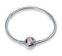 Jokmeo Damen Armband aus 925 Sterlingsilber, Moments Schlangen Gliederarmband für Pandora, kompatibel mit Charm Anhängern, passend für Frauen und Mädchen（Flower 20CM）