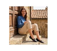 JOLANA & FENENA Leder-Slipper in Schwarz - Größe 37 | Damen Schuhe Halbschuhe