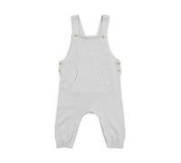 Jollein - Baby Latzhose Pretty Knit Soft Grey Größe 50/56 - Trägerhose aus 100% natürlicher Bio-Baumwolle - Strick Overall für Neugeborene - Design in Grau für Mädchen und Jungen (Unisex)