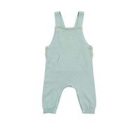 Jollein - Baby Latzhose Pretty Knit Stone Green Größe 50/56 - Trägerhose aus 100% natürlicher Bio-Baumwolle - Strick Overall für Neugeborene - Grün für Mädchen und Jungen (Unisex)