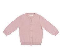 Jollein - Baby Strickjacke Pretty Knit Blush Pink Größe 74/80 - Leichter Cardigan aus 100% Bio-Baumwolle - Weiche Jacke mit Knöpfen in Rosa für Mädchen