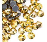 Jollin Hot Fix Crystal Flatback Strasssteine, Glas-Diamanten, Edelsteine, 6,4 mm (30 St ck, 288 St ck, Metallic Sunshine)