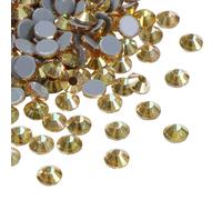 Jollin Hot Fix Kristall-Strasssteine mit flacher R ckseite, Glas-Diamanten, 48 mm (20 St ck, 1440 St ck, Metallic Sunshine)