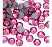 Jollin Hot Fix Kristalle Flacher Rückseite Strasssteine Glas Glitzersteine Nagelkunst Edelsteine Gems, Rose, SS20 576pcs