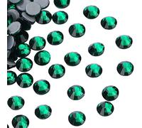 Jollin Hot Fix Kristalle Flacher Rückseite Strasssteine Glas Glitzersteine Nagelkunst Edelsteine Gems, Dunkelgrün, SS20 576pcs