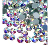 Jollin Hot Fix Kristalle Flacher Rückseite Strasssteine Glas Glitzersteine Nagelkunst Edelsteine Runde Diamant Gems, SS40 144pcs, Hotfix Crystal AB