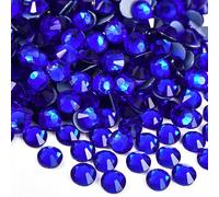 Jollin Hotfix Strasssteine 1440 Stück - Runde Glas Strasssteine zum aufbügeln, Hotfix Strass Glitzersteine für Textilien, Kleidung, Basteln und Verzieren 4.0mm(SS16, Sapphire)