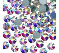 Jollin Hotfix-Strasssteine, flache Rückseite, Kristall-Strasssteine zum Basteln, Basteln, Kleidung, Schuhe, DIY-Dekorationen, SS34 (7,2 mm), 288 Stück