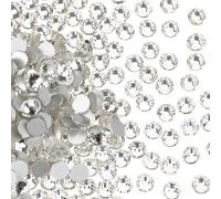 Jollin Strasssteine Crystal mit flacher Rückseite (Nicht Hotfix), Glassteine für Nagelkunst, Kleidung, Handyhüllen, Schuhe und Bastelarbeiten, SS34/288 Stück