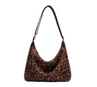 JOLLQUE Hobo Taschen für Frauen weiche klappbare vegane Leder Schultertasche Slouchy Tote Crossbody Taschen (Leoparddruck)