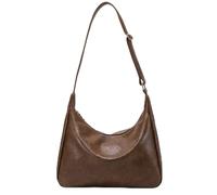 JOLLQUE Hobo Taschen für Frauen weiche klappbare vegane Leder Schultertasche Slouchy Tote Crossbody Taschen（Khaki）