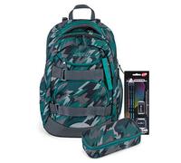 JOLLY Schulrucksack Next Gen Kunstfaser grÃ¼n/schwarz