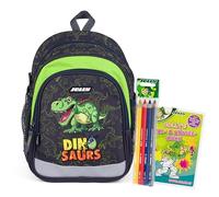 JOLLY Unisex Kinder Kindergarten Kinderrucksack, Grün/Schwarz