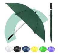 Jollybrolly Golf Regenschirme gerade Gerader Stock Sturmsicher Handbuch geöffnet Golfschirme - 90cm Länge, 120cm Überdachungsspanne - Schwarzer Schaumstoffgriff - Herren & Damen