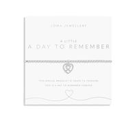 Joma Jewellery A LITTLE A DAY TO REMEMBER versilbertes Armband in 17,5 cm Stretch, Einheitsgröße, Silber-Nickel-Seide, One Size Fits All, Silber-Nickel-Seide