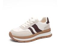 JOMIX Damen Sneaker Atmungsaktiv Leicht Laufschuhe Casual Plateau Sportschuhe Fitness Walking Low Top Turnschuhe Outdoor WSC260203 (Beige, 41 EU)