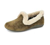 JOMIX Hausschuhe Damen Winter Pantoletten Bequeme Gefüttert Mokassins Warme Flauschig Plüsch Lammfell Pantoffeln Geschlossen Clogs Flach Elegant Hausschuhe Made in Spanien (MD2420, Grün, 39 EU)