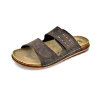 JOMIX Leder Pantoletten Herren Sandalen mit Weich Fußbett Jungen Sommer Leder Plattform Clogs Freizeit Sommerschuhe (Braun, 40 EU, TU2003)