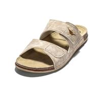 JOMIX Pantoletten Herren Flach Sandaletten Leder Sandalen Sommer Jungen Schuhe Keilsandalen Elegant Clogs (Beige, 45 EU, TU2003)