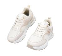 JOMIX Sneakers Donna Sport Casual Platform 5 cm Scarpe Running Comfort Ammortizzate Suola Antiscivolo Camminata Lavoro Tempo Libero WSC260421 Beige 40
