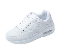 JOMIX Sportschuhe Sneaker Herren Laufschuhe Straßenlaufschuhe Turnschuhe Atmungsaktiv mit Luftkissen Outdoor Fitness Gym (Weiß, 45)