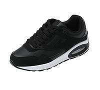 JOMIX Sportschuhe Sneaker Herren Laufschuhe Straßenlaufschuhe Turnschuhe Atmungsaktiv mit Luftkissen Outdoor Fitness Gym (Schwarz-Weiss, 40)