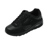 JOMIX Sportschuhe Sneaker Herren Laufschuhe Straßenlaufschuhe Turnschuhe Atmungsaktiv mit Luftkissen Outdoor Fitness Gym (Schwarz, 45)