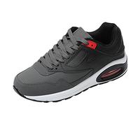 JOMIX Sportschuhe Sneaker Herren Laufschuhe Straßenlaufschuhe Turnschuhe Atmungsaktiv mit Luftkissen Outdoor Fitness Gym (Dunkelgrau, 43)