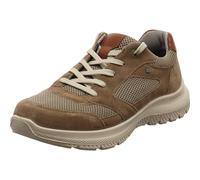 Jomos Herren Schnürschuh Confidence Veloursleder/Textil Reißverschluss Wechselfußbett Beige Gr. 43