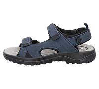 Jomos Herren - Sandale 3x KLETT blau NUBUKLEDER Fußbett (blau, EU Schuhgrößensystem, Erwachsene, Numerisch, Breit, 46)