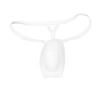 Jonlaki Herren-Tanga mit Bulge Cup, gepolsterte Badebekleidung & Unterwäsche für reduzierte Reibung - ideal Sport und Alltag (L)