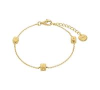 JOOP! Armband 925 Sterling Silber Damen Armschmuck, mit Zirkonia synth., 17+3 cm, Weiß, Würfel, Kommt in Schmuck Geschenk Box, 2038952