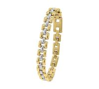 JOOP! Armband Edelstahl Damen Armschmuck, mit Zirkonia synth., 19+3 cm, Bicolor, Kommt in Schmuck Geschenk Box, 2039848