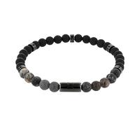 JOOP! Armband Herren 2038991 Edelstahl mit Achat Schwarz 19 cm
