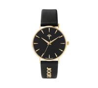 Joop! Armbanduhr für Damen, Quarzuhr Analog, mit Leder Armband, Gold, 5 bar Wasserdicht, End of Life System, Kommt in Uhren Geschenk Box, 2028263