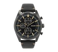 JOOP! Herren Armbanduhr Chronograph 2034581 Edelstahl schwarz IP Lederband