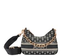 Schultertasche JOOP "mazzolino catena aimee shoulderbag shz" Gr. B/H/T: 23cm x 16cm x 8cm, blau (dunkelblau), Damen, Kunstfaser, Taschen (25546520-0) dunkelblau