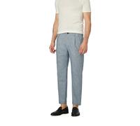 JOOP! Bundfaltenhose Herren Regular Fit Baumwolle-Leinen blau, 32/34