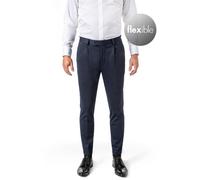 JOOP! Bundfaltenhose Herren Slim Fit Jersey blau, 46