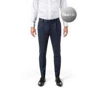 JOOP! Bundfaltenhose Herren Slim Fit Jersey blau, 54