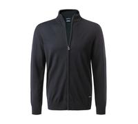 JOOP! Herren Strickjacke - JK-06Davis, Zipper, Stehkragen, Feinstrick, Wolle, uni, blau, M Blau