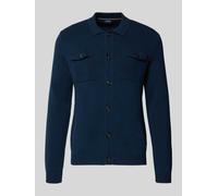 JOOP! Collection Strickjacke mit Knopfleiste Modell 'Owero' in Marine, Größe M